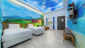 Cortinas blackout, wifi gratis y ropa de cama