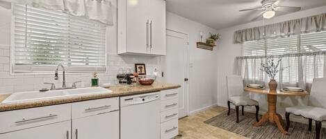 Microwave, oven, stovetop, dishwasher