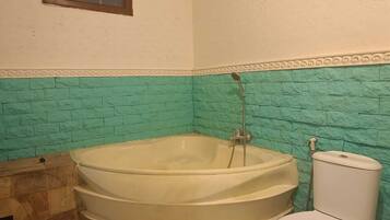 Towels, soap, shampoo, toilet paper