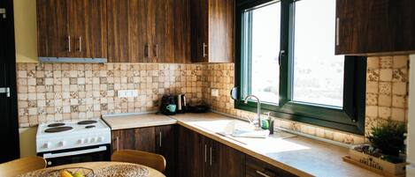 Deluxe-Haus, 1 Schlafzimmer, Küche, Meerblick | Eigene Küche