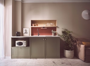 Appartamento Superior | Cucina privata | Frigorifero, microonde, piano cottura, macchina per caffè espresso