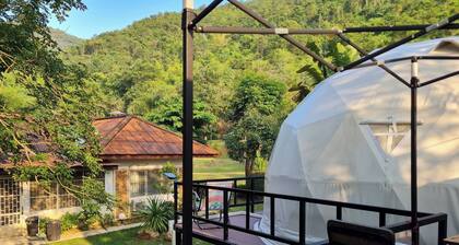 A Dome at Kids Treehouses and Outdoor bathrooms