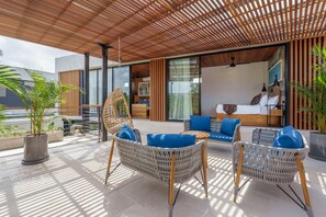 Terrace/patio - Luxurious 3 BR villa in key location, Seminyak near Sunset Road (Badung)