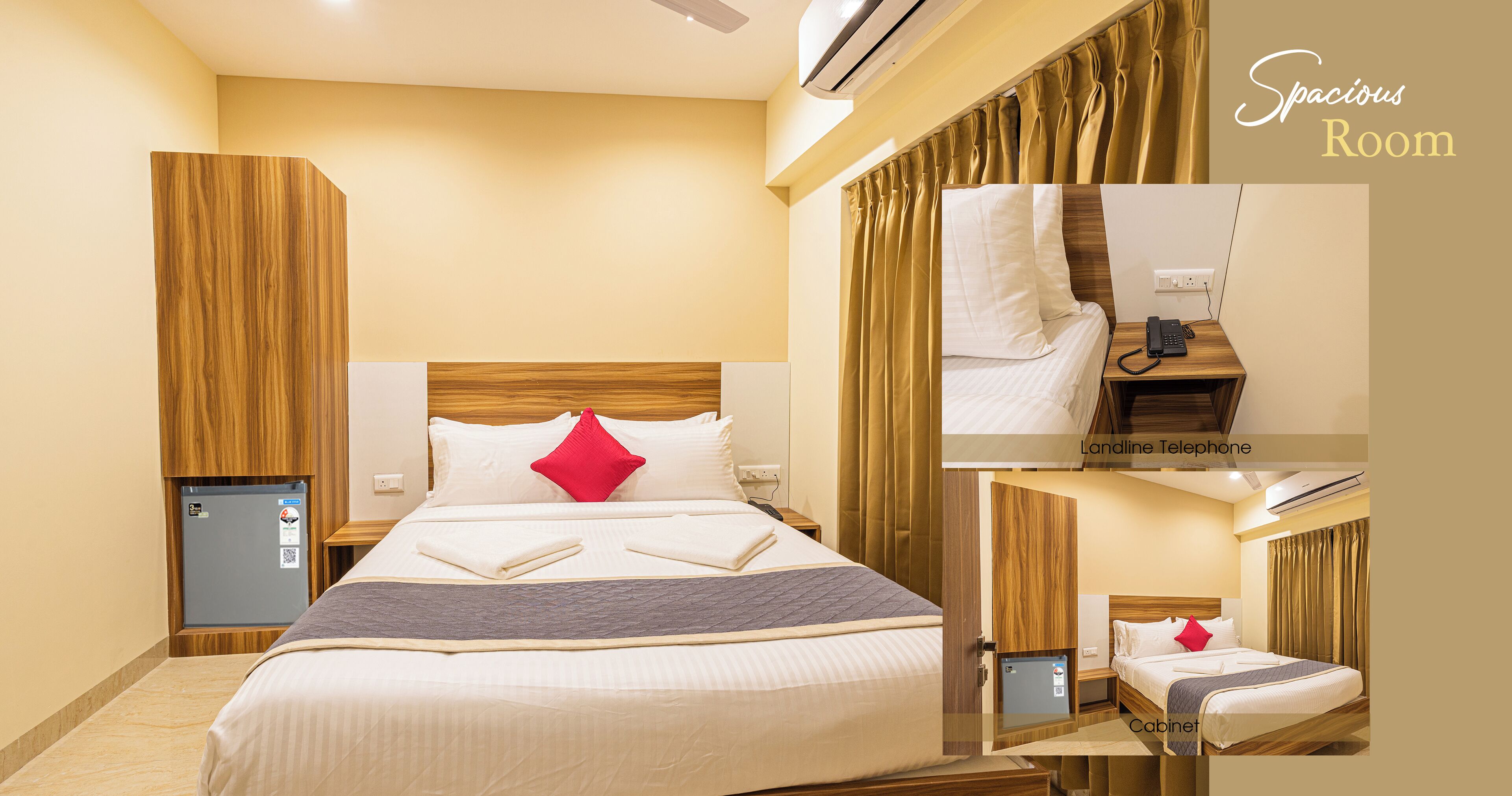 舒适三人房, 城市景观 | 办公桌、笔记本电脑工作区、遮光窗帘、隔音