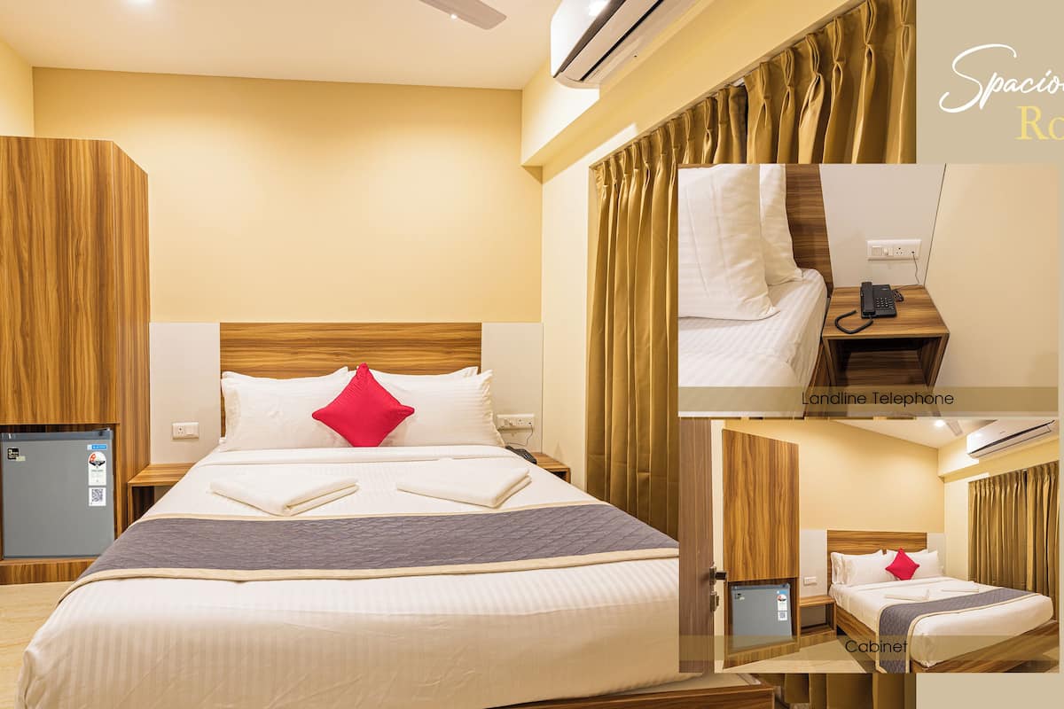 Comfort Triple Room, City View | Desk, laptop workspace, blackout drapes, soundproofing