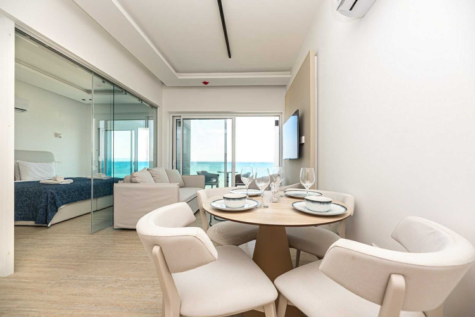 50-inch flat-screen TV with cable channels