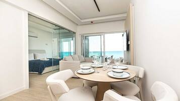 50-inch flat-screen TV with cable channels