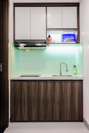 Habitación doble superior, balcón | Cocina privada