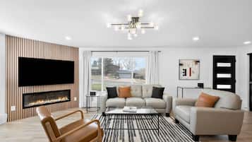 TV connectée, cheminée