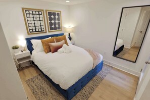 2 bedrooms, iron/ironing board, travel cot, WiFi