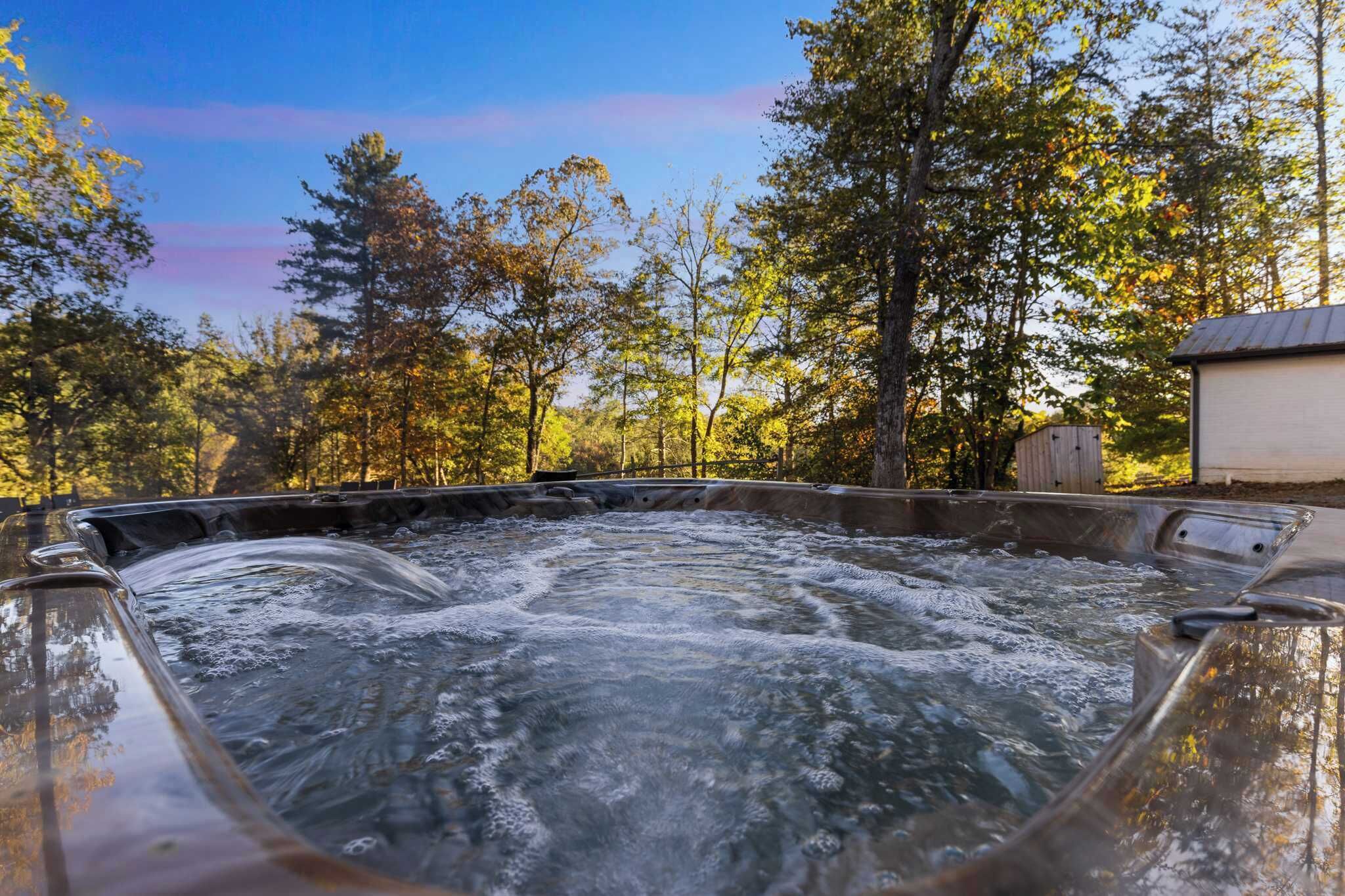 Outdoor spa tub