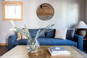 TV, peis, bøker og stereoanlegg