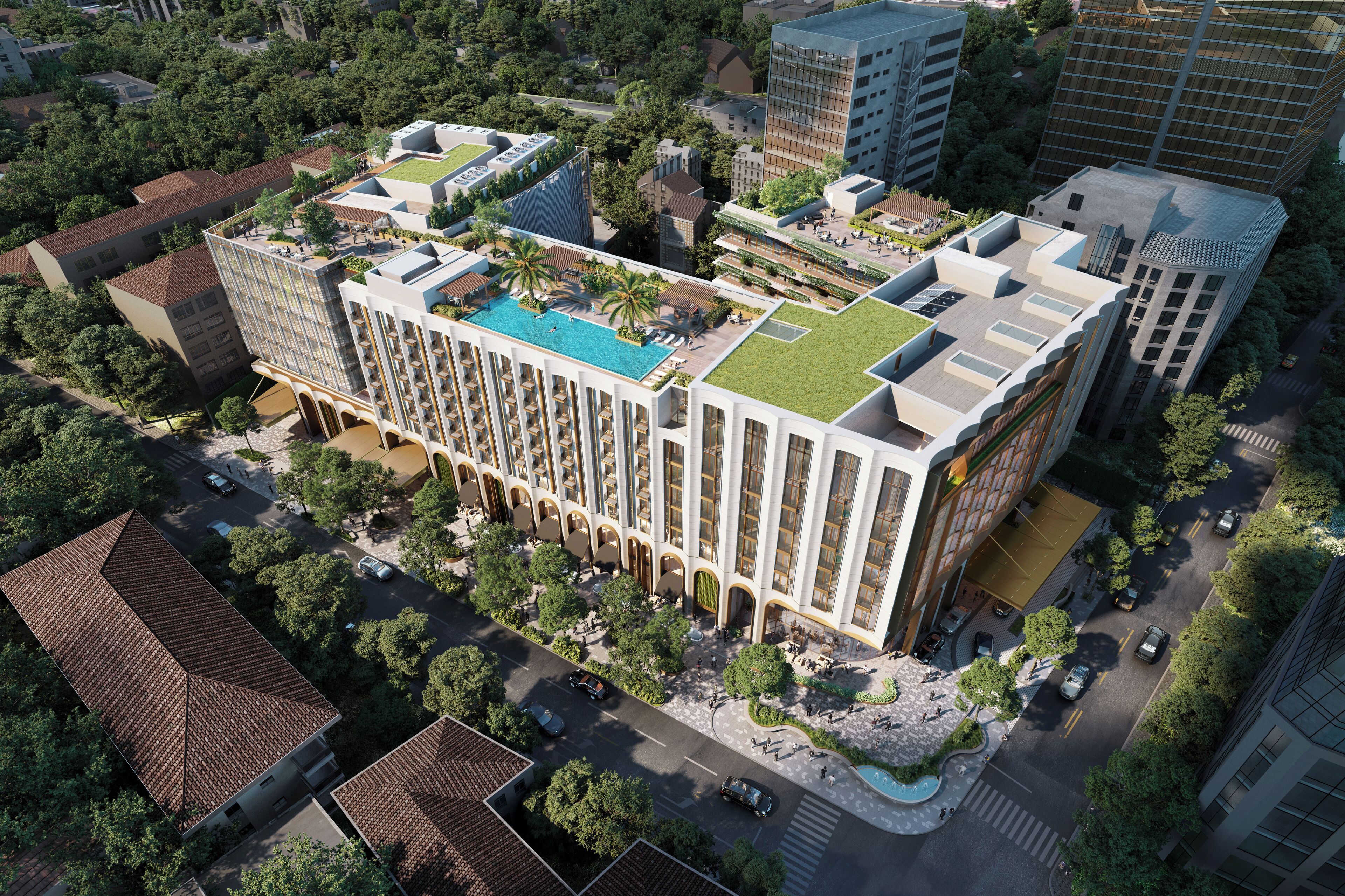 Outdoor pool, free cabanas, pool umbrellas