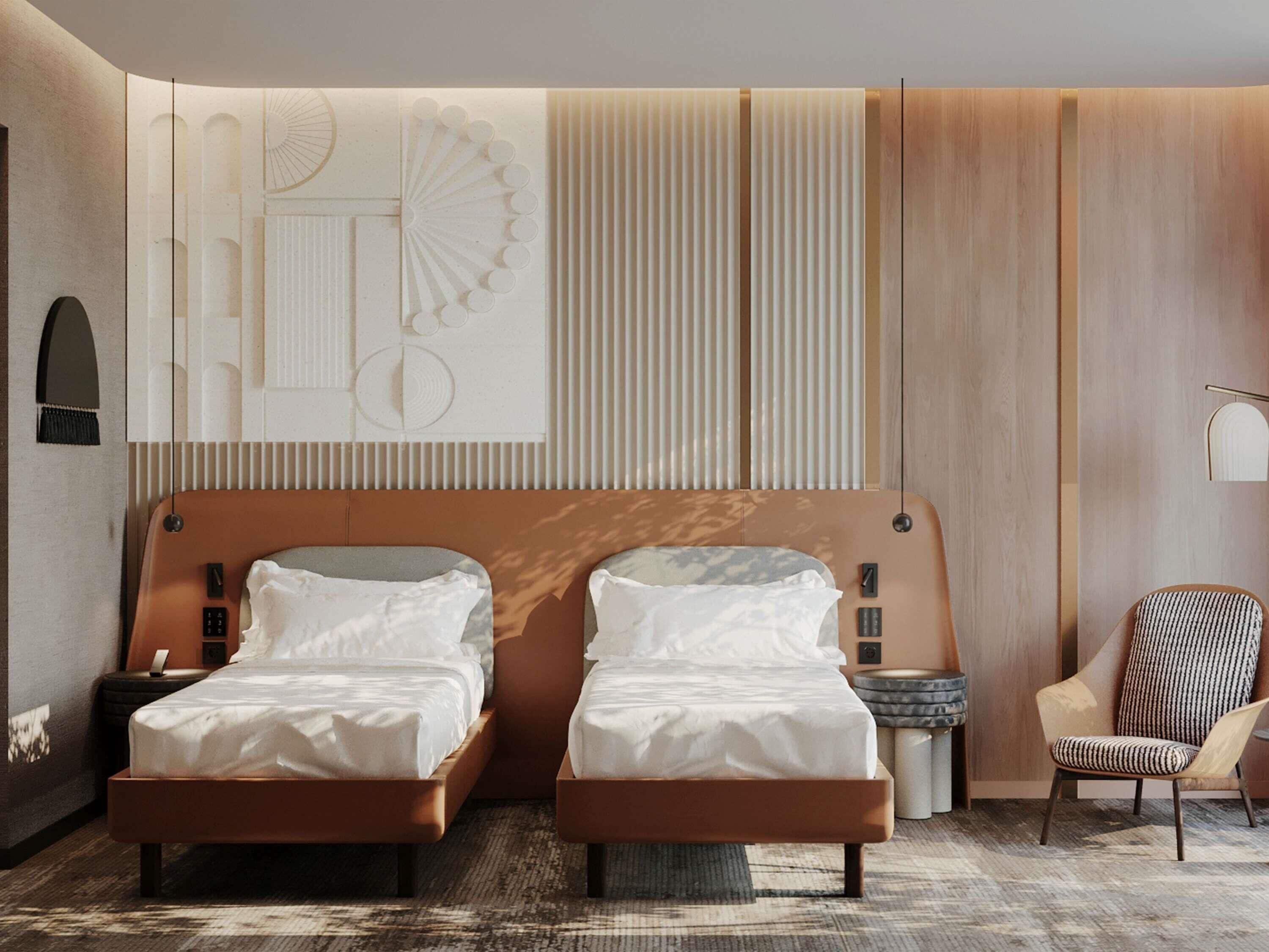 Standard Room, 2 Twin Beds | In-room safe, soundproofing, iron/ironing board, free WiFi