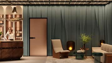 Een sauna, een stoombad, een Turks bad/hammam, lichaamsbehandelingen