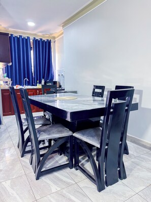 Economy Apartment, Balcony, City View | In-room dining - Seil Apartments (Kampala)