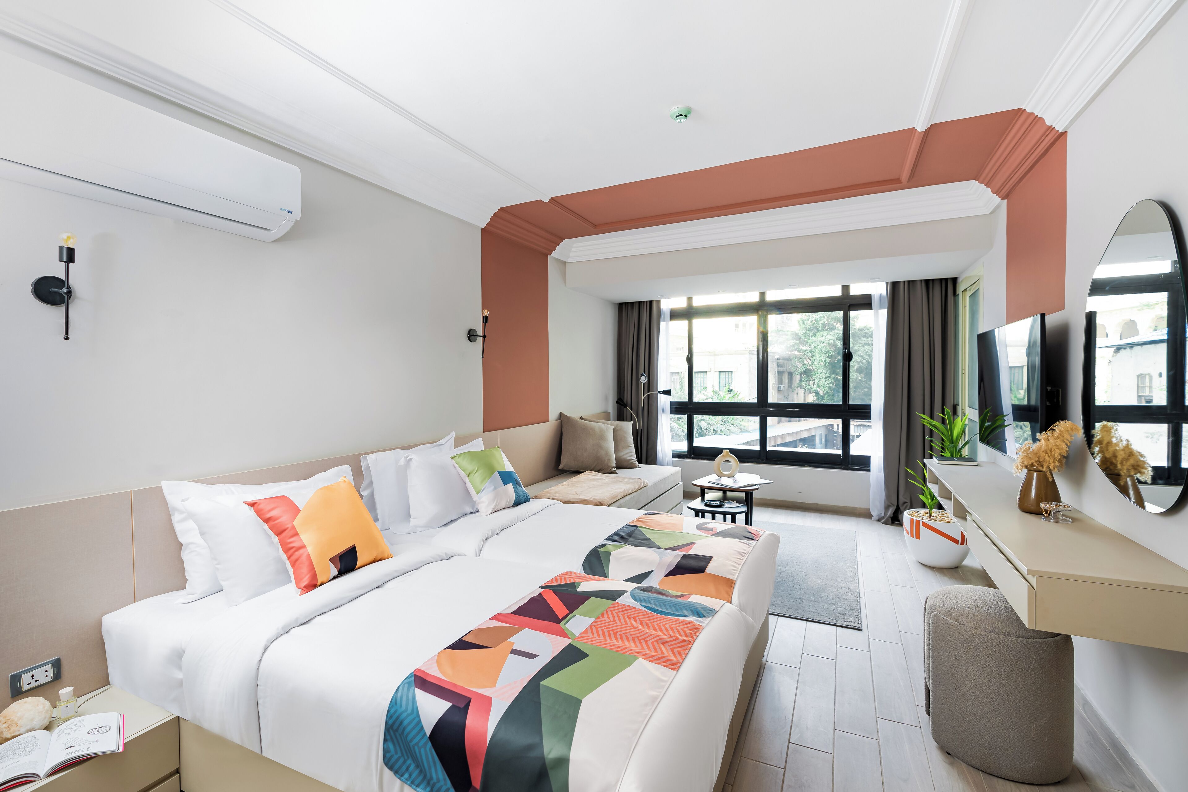 Estudio, vistas a la ciudad | Wifi gratis y ropa de cama