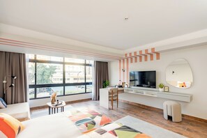 Superior-studio, kaupunkinäköala | Olohuone