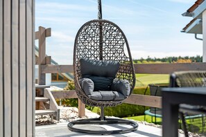 Terrace/patio - Tiny Home 'Seewald - Tiny House' with Private Terrace, Shared Garden and Wi-Fi (Seewald)