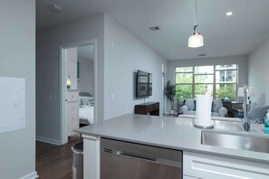 Interior - Central 1-BR Condo Assembly Row Gym & Pool Sleep 5 (Somerville)