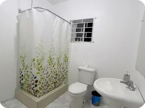 Dusche, Handtücher, Seife, Toilettenpapier