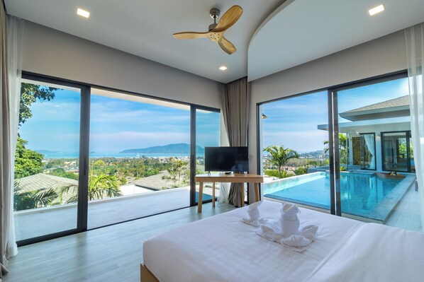 Deluxe-Villa, Meerblick | Zimmersafe, Schreibtisch, Bügeleisen/Bügelbrett, kostenloses WLAN