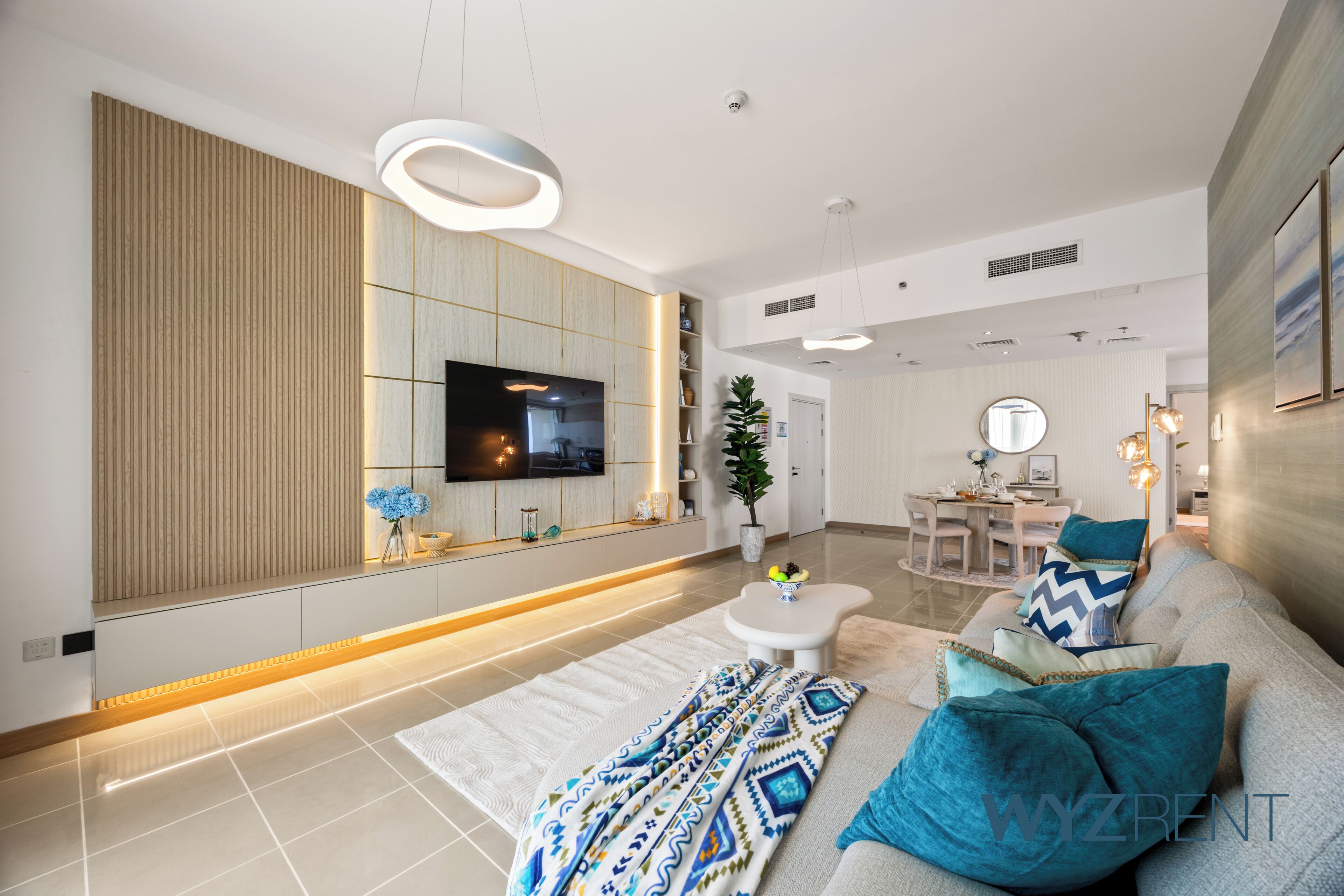 Apartment, Sea View | Living room | 65-inch Smart TV with digital channels, Netflix, streaming services