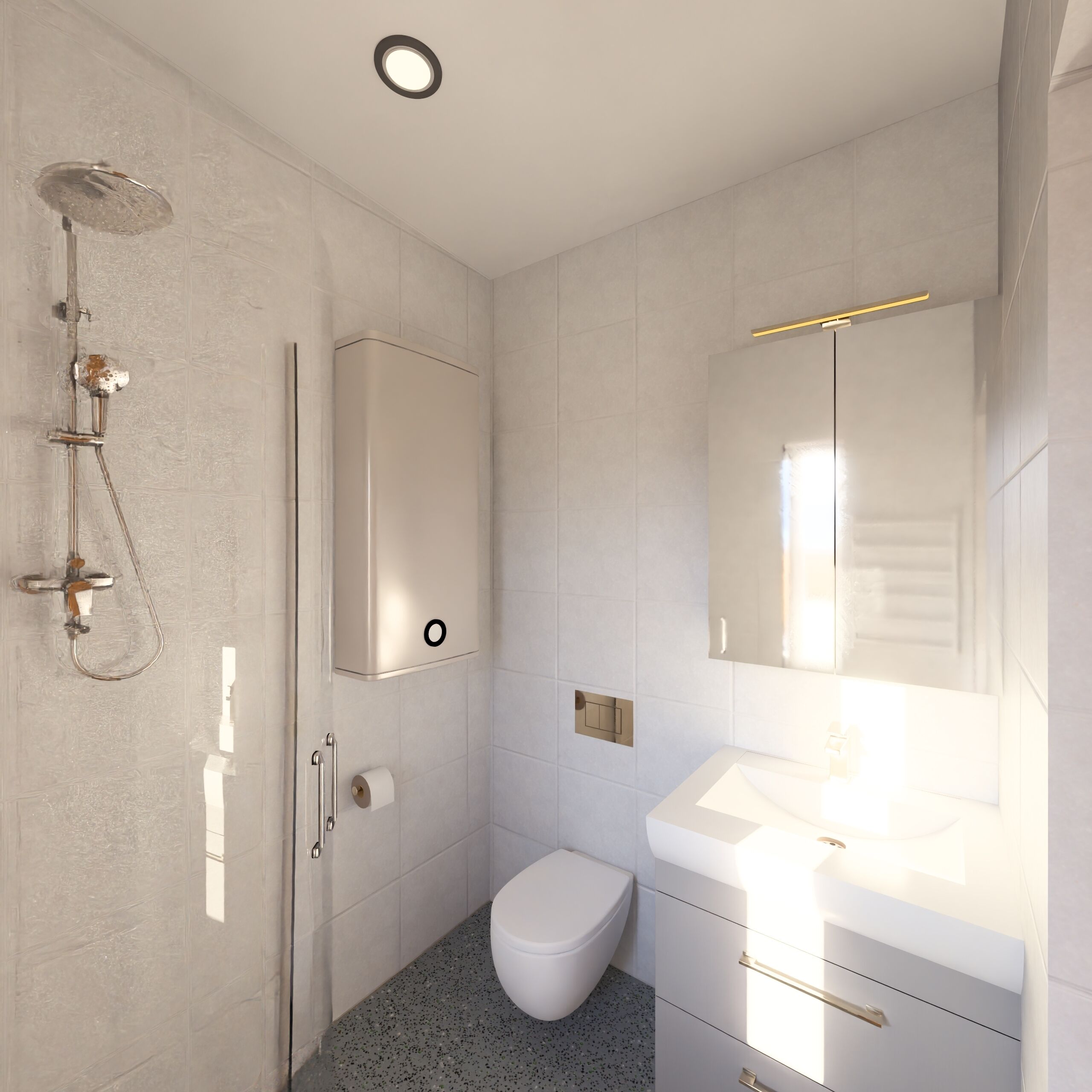 Estúdio conforto, vista para a montanha | Banheiro | Chuveiro, secador de cabelo, toalhas de banho, sabonete