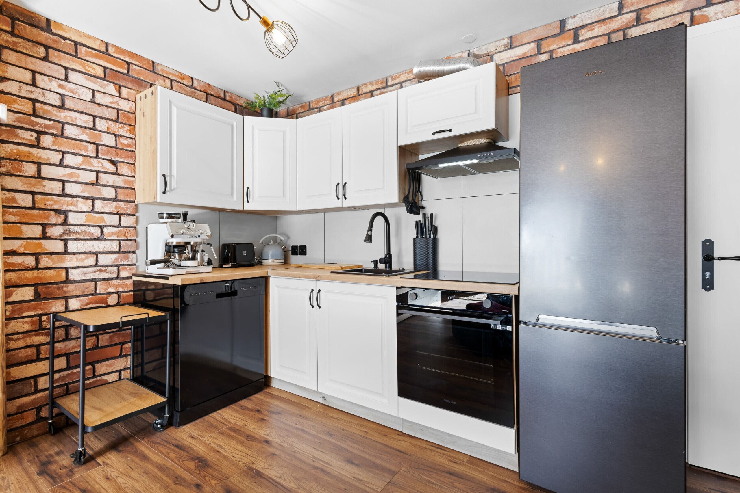 Fridge, oven, dishwasher, electric kettle