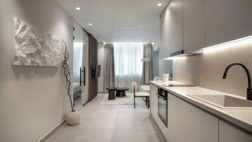 Luxury Apartment, 2 Bedrooms | In-room safe, desk, laptop workspace, blackout curtains