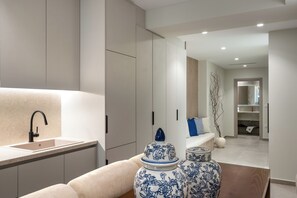 ラグジュアリー アパートメント 2 ベッドルーム | 専用キッチン | 電子レンジ、オーブン、コンロ、エスプレッソマシン