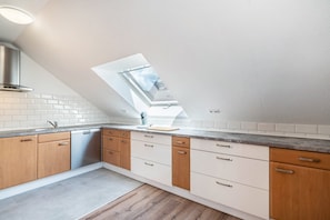 Kühlschrank, Ofen, Herdplatte, Geschirrspüler
