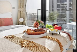 Standard Apartment, Pool View | In-room safe, individually decorated, individually furnished, desk