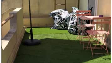 Standaard kamer, terras, uitzicht op tuin | Terras