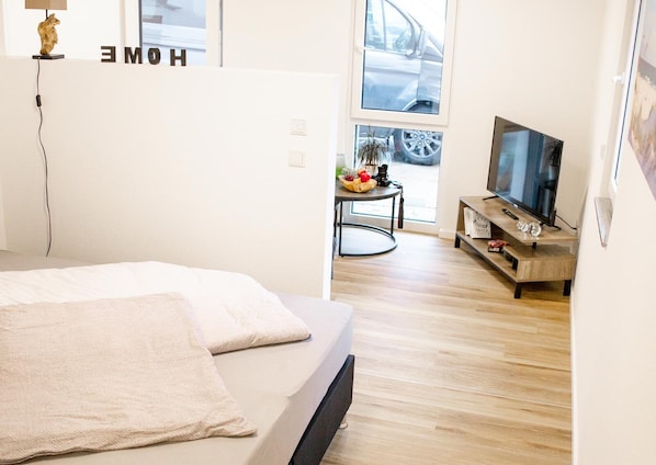 Departamento Confort, vista al resort | Escritorio, espacio para trabajar con laptop y wifi gratis 