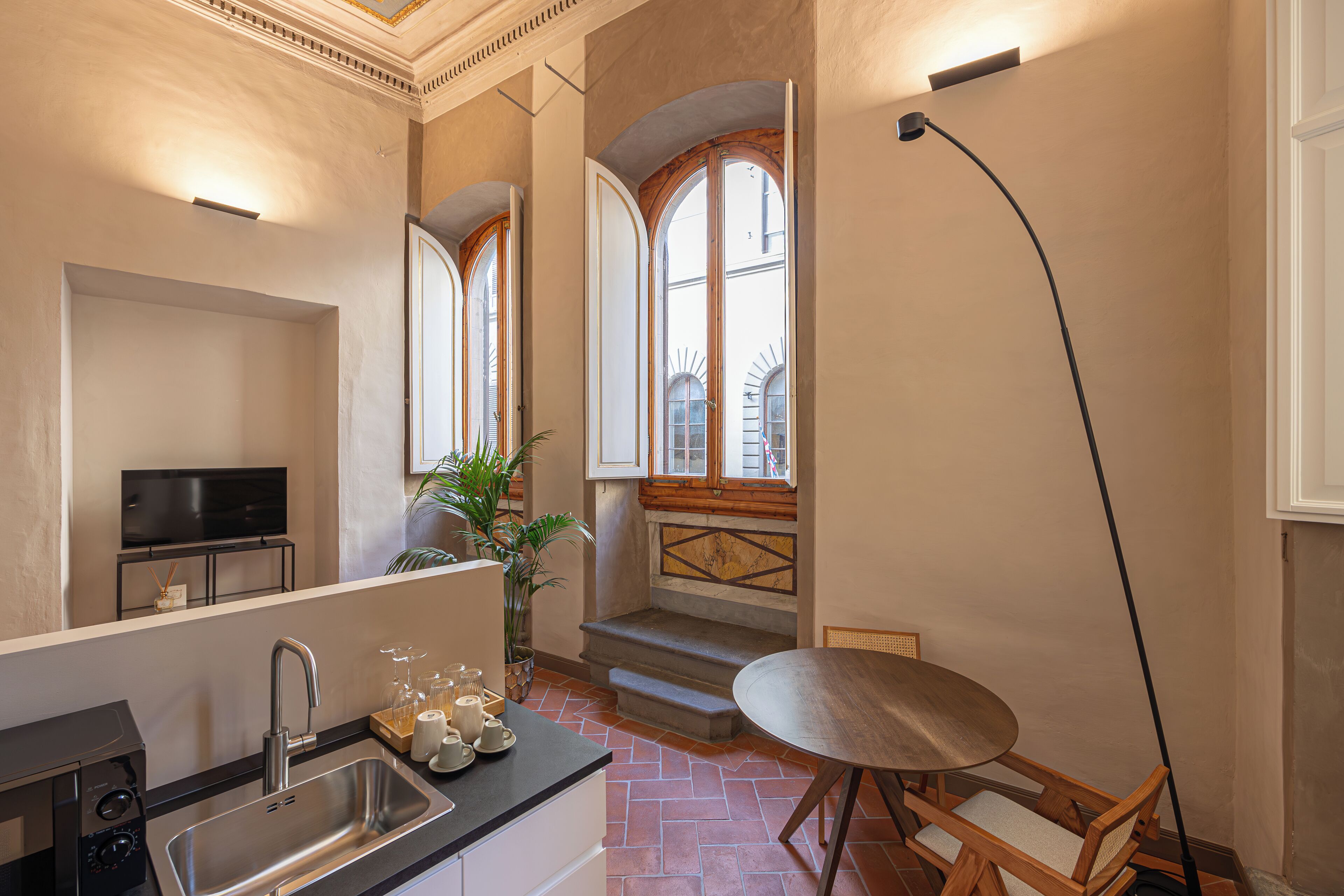 Deluxe-Studiosuite, Stadtblick | Eigene Küche