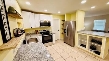 Microwave, oven, stovetop, dishwasher