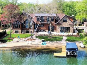Exterior - Luxury Lakefront Retreat on Lake Shangrila - 120 ft Beach, Golf Simulator & More (Bristol)