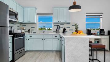 Microwave, oven, stovetop, dishwasher