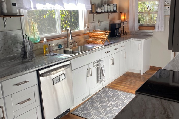 Microwave, oven, stovetop, dishwasher