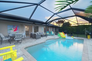 Outdoor pool, a heated pool