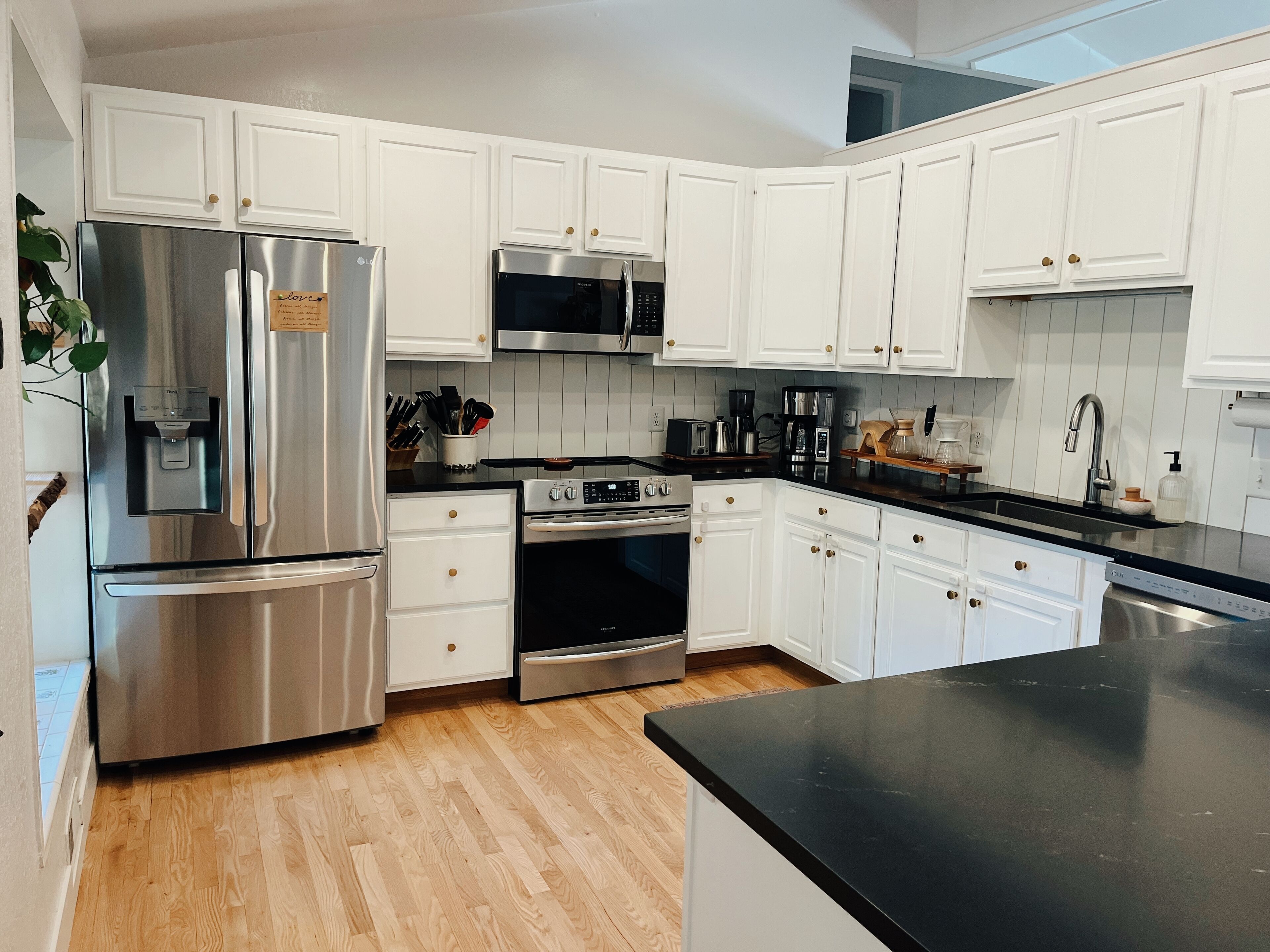 Microwave, oven, stovetop, dishwasher