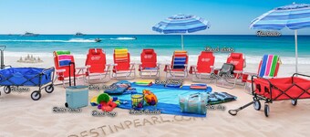 Saltwater spa & pool, Beach@3min walk, Golf cart, Elevator