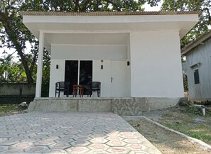 Bangalô conforto, sacada, vista para a praia