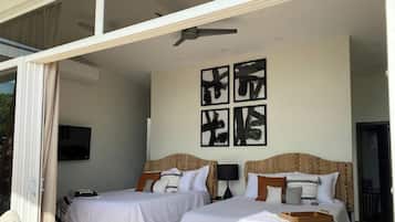 Luxury Villa, 2 Queen Beds, Sea View | In-room safe, laptop workspace, blackout curtains, iron/ironing board