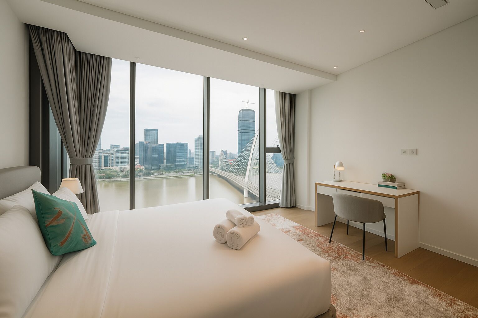 Appartement Premium, 3 chambres, balcon, vue ville | Literie hypoallergénique, minibar, décoration personnalisée