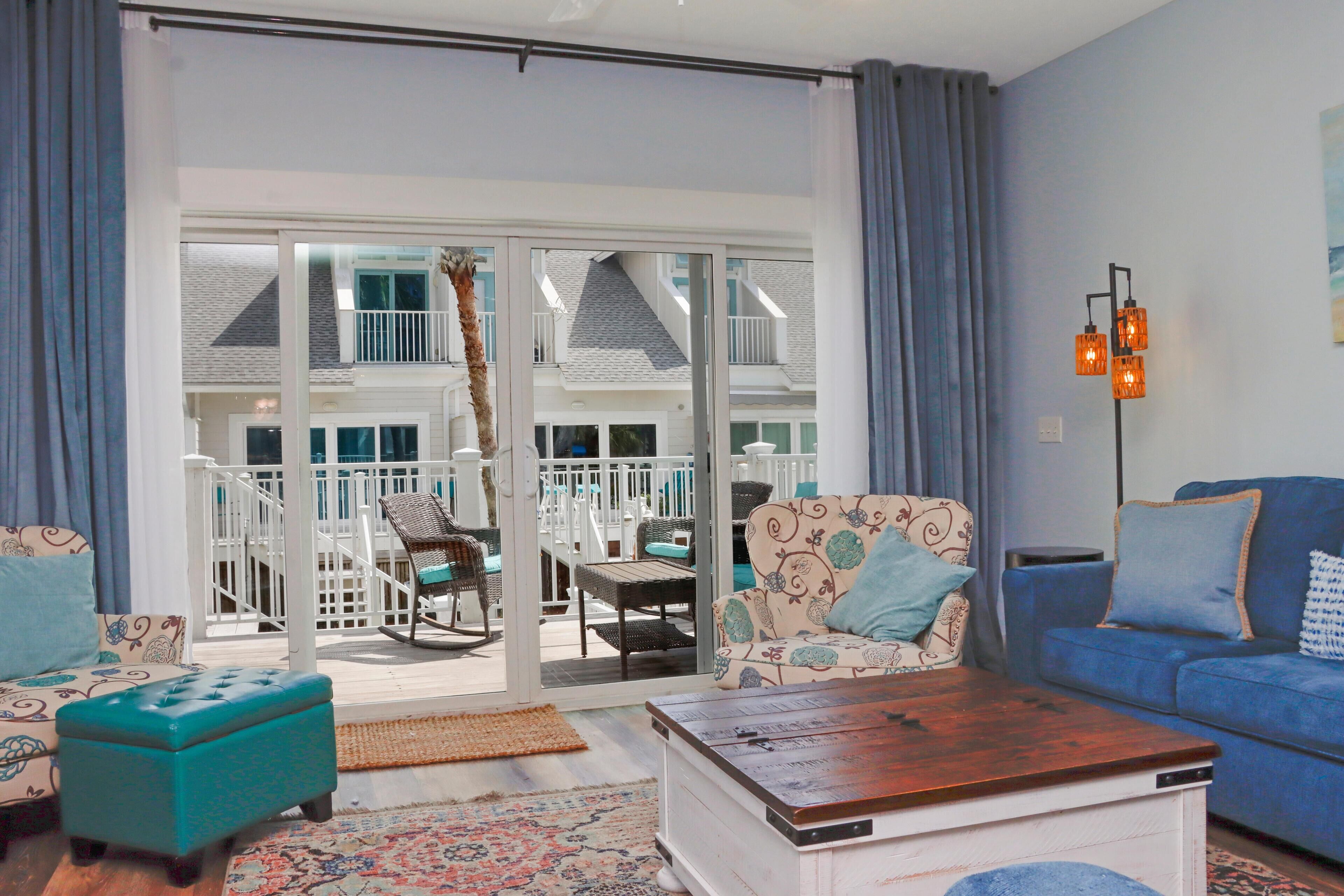 獨棟房屋, 1 張特大雙人床和 1 張沙發床 (The Salty C Shell) | 起居區