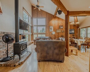 Townhome, Multiple Beds, Patio, Mountain View (Sans Souci 1) | Living area - Sans Souci 1 3 Bedroom Ski In, Ski Out Retreat (Whitefish)