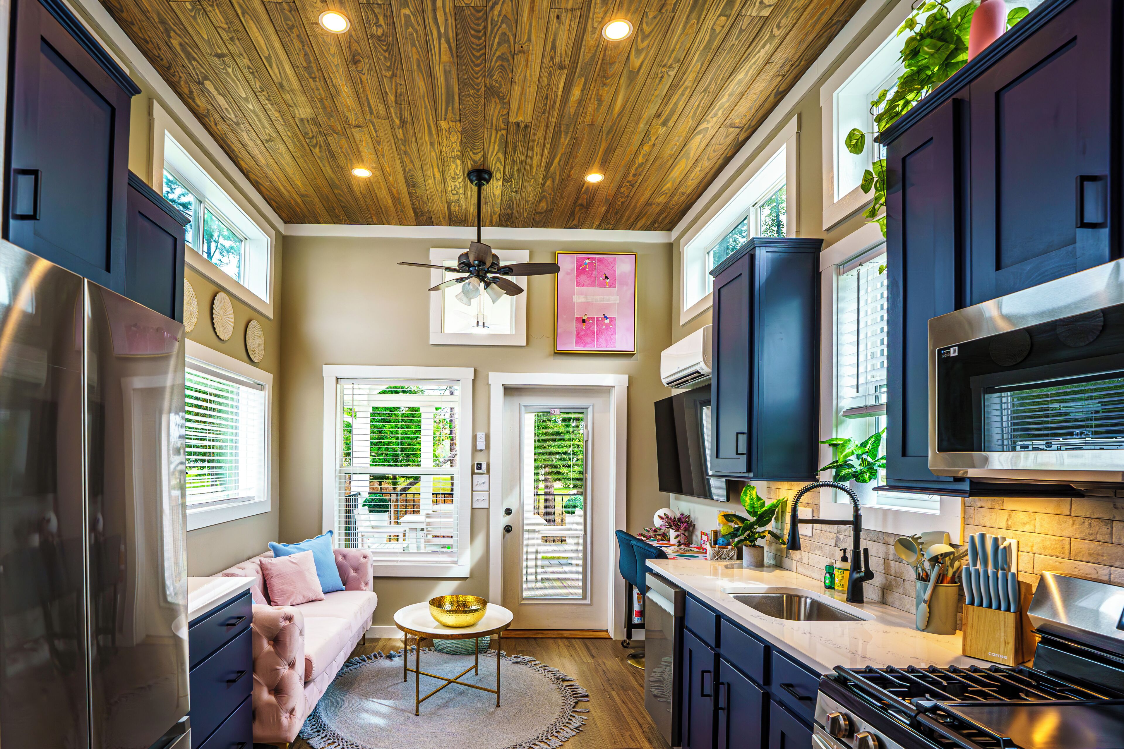 1 Bed/1 Bath Bunkhouse w/ Loft + Pet Pad, Sleeps 6 | Private kitchen | Full-size fridge, microwave, oven, stovetop