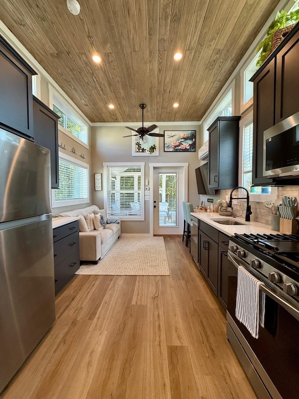 Standard Cabin, 1 Bedroom, Non Smoking, Patio | Living area | 50-inch Smart TV with digital channels, streaming services